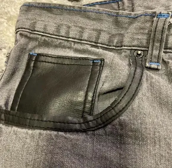 Red Ape Authentic Vintage Y2K Gray Embroidered Baggy Jeans Size 36 - Picture 5 of 6